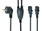 Кабель силовой Y-образный Cablexpert (PC-186-ML6) CEE7/17-C13*2 черный 2 метра