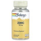 Цинк Solaray (Zinc Amino Acid Chelate) 50 мг 100 капсул