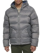 Куртка-пуховик зимова Dockers by Levi's Midweight Quilted Hooded Puffer Jacket Color: Gray Размер: L
