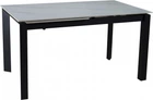 Стол Prestol Ларс 1200(+500)х800х750 мм Белая керамика/ноги Черные (41950-RF1119)