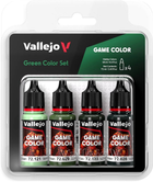 Zestaw farb akrylowych Vallejo Game Color 72.384 4 x 18 ml Zielone (8429551723848)