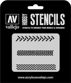 Трафарет Vallejo ST-TX002 Stencils Tyre Markings 1:35 (8429551986632)