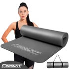 Килимок для йоги EasyFit NBR EF-1919-GY каучуковий каремат для фітнесу 180х60х1 см Сірий (56001245)