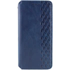 Противоударный кожаный чехол книжка GETMAN Cubic (PU) для Samsung Galaxy A16 4G/5G Синий