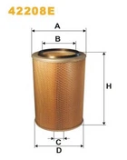 Фільтр повітря Autosan, Ikarus, Iveco, Jelcz, Kamaz, Leyland, M.A.N., Renault (RVI), Wix Filters (42208E) WIX Filters (42208E)