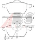 Колодка тормозов. диск. AUDI/VW A6/PASSAT передн. (выр-во ABS) A.B.S. (37156)