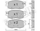 Комплект тормозных колодок (дисковых).) METELLI 22-0724-0 Metelli (2207240)