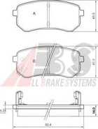 Колодка гальм. HYUNDAI / KIA i10/Picanto задн. (вир-во ABS) A.B.S. (37515)