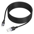 Кабель Hoco Lightning Energy silicone charging data cable X109 |3m, 2.4A| чорний