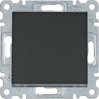 Одноклавишный универсальный выключатель черный (без рамки) Hager Lumina (WL0023)