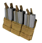 Подсумок Condor TRIPLE STACKER M4 MAG POUCH Coyote brown MA44-498