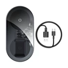 Бездротовий зарядний пристрій Baseus Simple 2in1 Pro Edition, Transparent (WXJK-CA02)