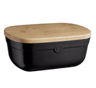 Хлібниця з кришкою-дошкою Emile Henry Storage 35,5x24,5x15,8 см чорна (718750)