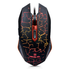 Компьютерная мышка REAL-EL RM-505 Gaming, USB, оптическая, 800/1200/1600/2400 dpi, 5 кнопок, 1,5 м, LED подсветка Black