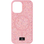 TPU чехол Bling World Rock Diamond with MagSafe для Apple iPhone 13 (6.1") Pink