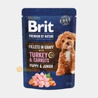 Влажный корм Brit Premium Fillets in Gravy Turkey & Carrots Puppy