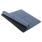 Коврик для фитнеса и йоги с разметкой PU SP-Sport 3867 размер 183x68x0.5см Deep Grey