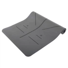 Килимок для фітнесу та йоги з розміткою PU SP-Sport 3867 розмір 183x68x0.5см Grey