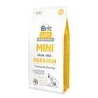 Сухой корм для взрослых собак миниатюрных пород Brit Care Mini Grain Free Hair & Skin