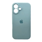 Защитный чехол-накладка Silicone Full Case AA Camera Protect для Apple iPhone 16 Mist Blue (FullAAi16-27)