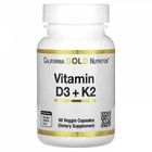 Вітаміні California Gold Nutrition Vitamin D3 5000 IU + K2 60 капсул