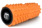 Массажный ролик EasyFit Grid Roller 33 см v.1.2 с заглушками с двух сторон (оранжевый)
