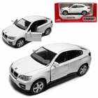Детская металлическая машинка BMW X6 игрушечная коллекционная масштабная железная авто модель игрушка для детей БМВ х6 открываются двери белая 12.5 см