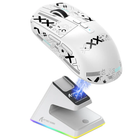 Бездротова акумуляторна миша, Attack Shark X6, PixArt PAW3395, 26000DPI White, WIRED+2.4G+BT5.2