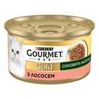Влажный корм для взрослых кошек Purina Gourmet Gold Сочное наслаждение с лососем 85 г