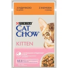 Корм Purina Cat Chow Kitten шматочки в желе з індичкою і цукіні 85 г