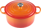 Garnek LeCreuset Signature okrągły pomarańczowy 20 cm (0024147263999)