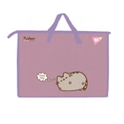 Папка-портфель А3 Yes Pusheen "Кошенятко" на блискавці пластиковий з тканевими ручками рожева (492280)