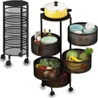 Этажерка на колесах "Sphere" 5 ярусов 33*89см Home R93517-BK