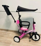 Дитячий біговел-велобіг трансформер 6в1 Maraton Tri-cycle Cruiser Versa з батьківською ручкою рожевий для дівчинки