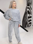 Пижама (свитшот + штаны) женская утепленная Leinle Shik Emeri 1635 3XL Серая (4821635900537)