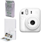 Фотокамера мгновенной печати Fujifilm INSTAX Mini 12 Clay White / картридж / фотобумага 10 фото / фотоальбом