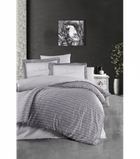 Комплект постільної білизни Satin Cotton First Choice - First Choice - S-521 LOVE - Євро - Сірий