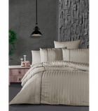 Комплект постельного белья Deluxe Satin First Choice - First Choice - DLX-237 Modalife Soil - Евро - Бежевый
