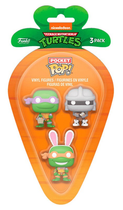 Zestaw figurek Funko Carrot Pocket Pop Wojownicze Żółwie Ninja Donatello Shredder Michelangelo 4 cm 3 szt (889698764414)