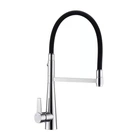 Смеситель для кухни с гибким изливом Gappo G4398-15 Черный/Хром