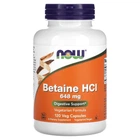 Аминокислота NOW Foods Betaine HCl 648 мг