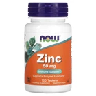 Цинк Now Foods (Zinc) 50 мг 100 таблеток