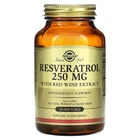 Натуральная добавка Solgar Resveratrol 250 мг with red Wine Extract Капсулы