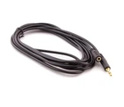 Підовжувач Audio DC3.5 тато-мама 1.5м, GOLD Stereo Jack, (круглий) Black cable, Пакет Q500