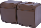 Розетка с заземляющим контактом и крышкой 2-я ETI IP54 RHE-2s-KR 4668052 коричневая