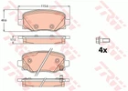 Дисковые тормозные колодки TRW (GDB2116)