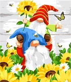 Картина за номерами Дитячі сюжети. Пара гномиків, 40х50см, в термопакеті, Strateg (MZ065-mt)
