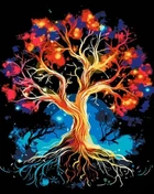 Картина по номерам Проективная картина Абстракция. Дерево перемен Сюжет 1, аудионастройка от Дмитрия Карпачева, 40х50см, в термопакете, Strateg (AH1085-mt)