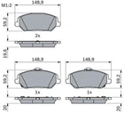 Комплект дисковых тормозных колодок Bosch (0 986 424 862)