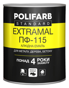 Эмаль Polifarb ExtraMal ПФ-115 светло-серая, 0,9 кг
